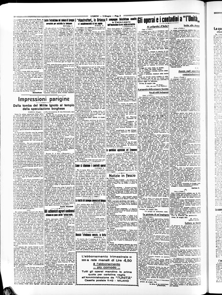 L'Unità : quotidiano degli operai e dei contadini